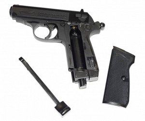 Пистолет пневм. Walther PPK/S (чёрный с чёрн. рукояткой)