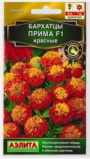 Бархатцы Прима красные F1 (Код: 73866)