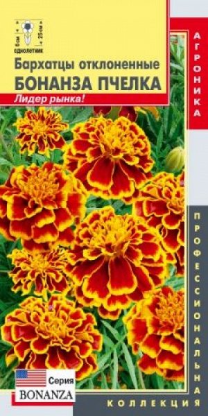 Бархатцы Бонанза Пчелка (Код: 88225)