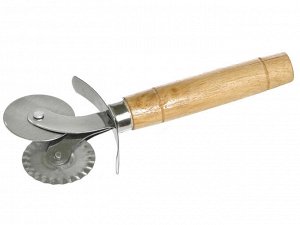 Нож для теста 2 в 1 с деревянной ручкой (фигурный, прямой)