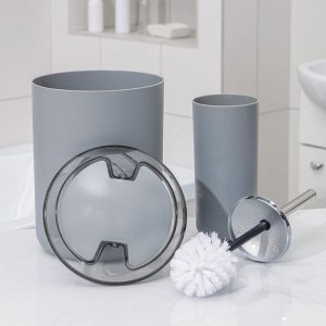 Набор аксессуаров для ванной комнаты «Тринити», 6 предметов, цвет серый