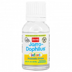 Jarrow Formulas, Jarro-Dophilus, для младенцев, пробиотики в каплях, 1 миллиард живых бактерий, 15 мл (0,51 жидк. унции)