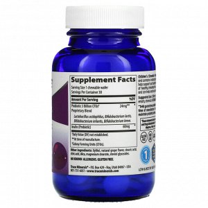 Trace Minerals ®, детский жевательный пробиотик, со вкусом винограда сорта «Конкорд», 30 жевательных таблеток
