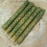 Свеча из вощины 13 см с Укропом (защита от злых сил, любовь)