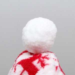 Комбинезон "Олени" с капюшоном, размер XL (ДС 40см, ОГ 50 см, ОШ 40 см), красный