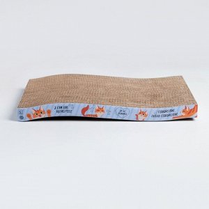 Когтеточка из картона с кошачьей мятой «Когтеточка-антистресс», волна, 45 х 24 см