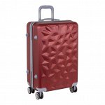 РА102 Maroon бордовый (24&quot;) пластик ABS чемодан средний