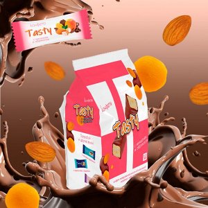 Tasty Kingdom Конфета «Tasty с миндалем и абрикосом в молочном шоколаде»
