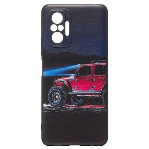 Чехол-накладка SC185 для "Xiaomi Redmi Note 10 Pro Global" (black/red) (013)