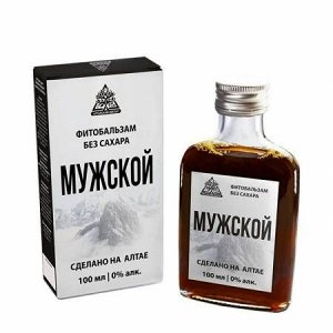 Фитобальзам  "Мужской" (без сахара), 100 мл. Стекл. фл.