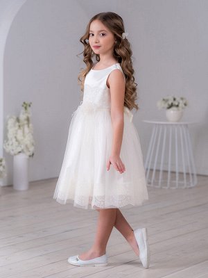 Восхитительное нарядное платье для маленьких принцесс, цвет ванильный