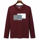 Мужской однотонный лонгслив с принтом &quot;Grunge background&quot;, цвет  бордовый