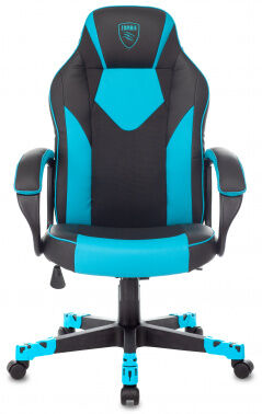 Кресло игровое Zombie GAME 17 черный/синий текстиль/эко.кожа крестовина пластик