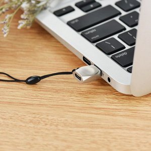 Переходник HOCO UA8, Type-C to Micro USB, жемчужный никель