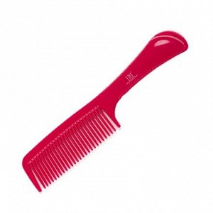 Расчёска для волос TNL широкая с ручкой (малиновая)