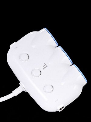 Автомобильное зарядное устройство разветвитель прикуривателя HOCO C1 one-pull-three 2*USB+3*прикуриватель, 3.1A, ,белый
