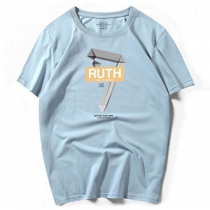 Футболка мужская, надпись "Ruth", цвет голубой