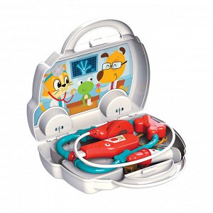 Музыкальная Скорая помощь с набором доктора (комплект из 5 предметов: машинка-чемоданчик.