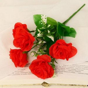 Букет искусственный «Пушистые розы», 26 см, МИКС