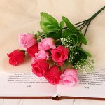 Букет &quot;Розочки с белыми цветочками&quot; 30 см микс