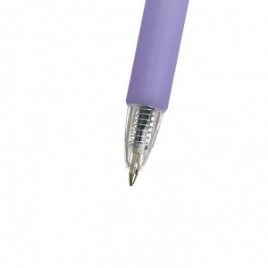 Ручка гелевая, автоматическая 0,5 мм, стержень синий, корпус МИКС с рисунком (штрихкод на штуке)