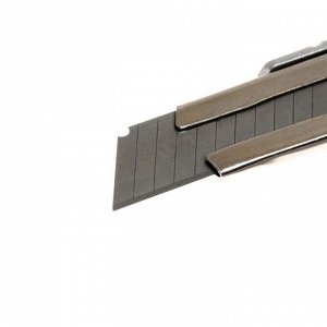 Calligrata Нож канцелярский, 18 мм, металл с металлическим направляющим фиксатором, на блистере