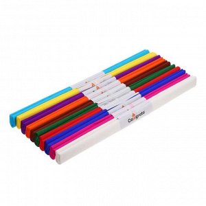 Набор бумаги крепированной 10 штук/10 цветов, 50 х 250 см, 32 г/м2, цвета "Плотная", рулон