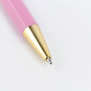 Ручка пластик «8 марта», с тиснением на корпусе, синяя паста, 0,7 мм