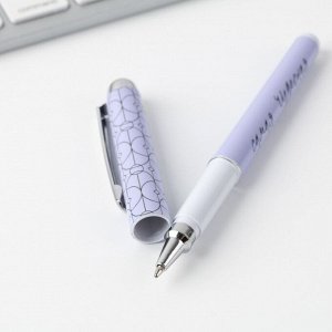 Ручка шариковая, синяя паста, 1.0 мм, пластиковый корпус в открытке «С 8 марта»