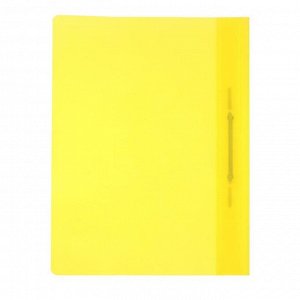 Папка-скоросшиватель Calligrata, А4, 180 мкм, жёлтая, прозрачный верх