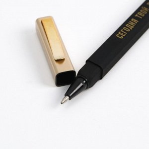 Подарочная ручка в пенале «100% мужику», синяя паста, 1.0 мм