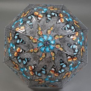 Зонт - трость полуавтоматический «Бабочки», 8 спиц, R = 42 см, цвет МИКС