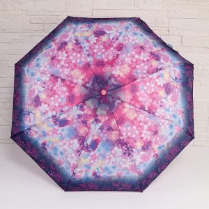 Зонт полуавтоматический «Garden», 3 сложения, 8 спиц, R = 48 см, цвет МИКС