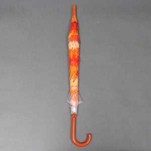 Зонт - трость полуавтоматический «Листопад», 8 спиц, R = 40 см, цвет МИКС