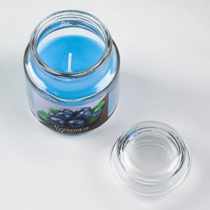 Свеча в стекле ароматическая 6х8,5см, аромат: черника
