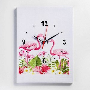 Часы настенные "Фламинго", плавный ход, 30 х 40 см