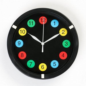СИМА-ЛЕНД Часы настенные, серия: Детские, &quot;Цветные цифры&quot;, дискретный ход, d-20 см, АА