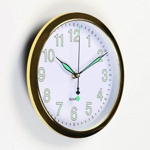 Часы настенные, серия: Классика, дискретный ход, d= 25 см, АА, флуоресцентные