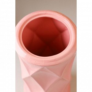 Ваза керамическая "Велес", настольная, розовая, 29 см