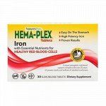 Железо Nature&#039;s Plus Hema-Plex Iron 85мг. - 30 таб.