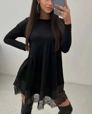 Платье 7007 "Однотонное №5" Черное