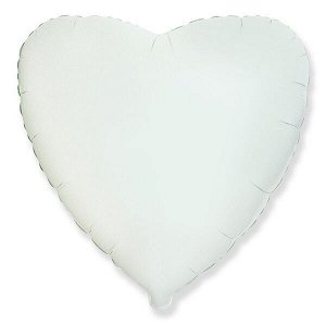 Мф поиск / Сердце WHITE 18"/45 см фольгированный шар