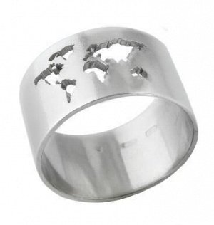 Серебряное широкое кольцо "Материк", арт. 10455 Sbleskom