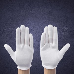 Белые хлопковые перчатки