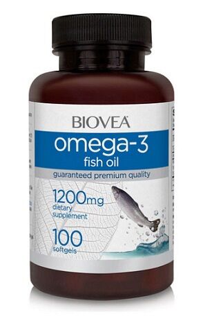 Жирные кислоты Омега 3 Omega 3 1200 mg Biovea 100 капс.