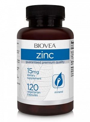 Цинк Zinc15 mg Biovea 120 капс.