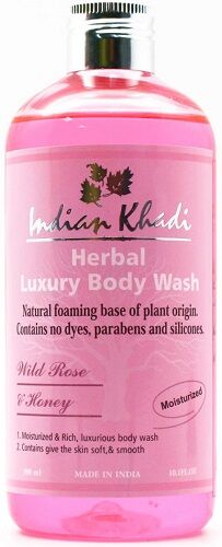 Гель для душа увлажняющий Дикая роза и мёд Кхади Wild Rose & Honey Indian Khadi 300 мл.