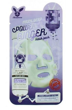 Маска для лица тканевая с молоком  Milk deep power ringer mask pack Elizavecca