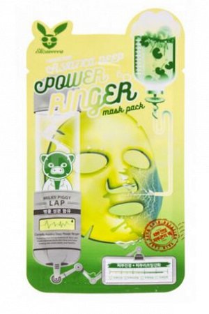 Маска для лица тканевая с центеллой  Centella asiatica deep power ring mask pack Elizavecca