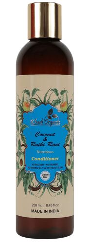 Кондиционер для волос питательный Кокос и ночной жасмин Кхади Coconut & Rathi Rani Nutritious Conditioner Khadi Organic 250 мл.